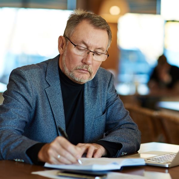 CEO working alone