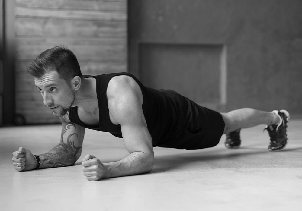 Man doing a plank