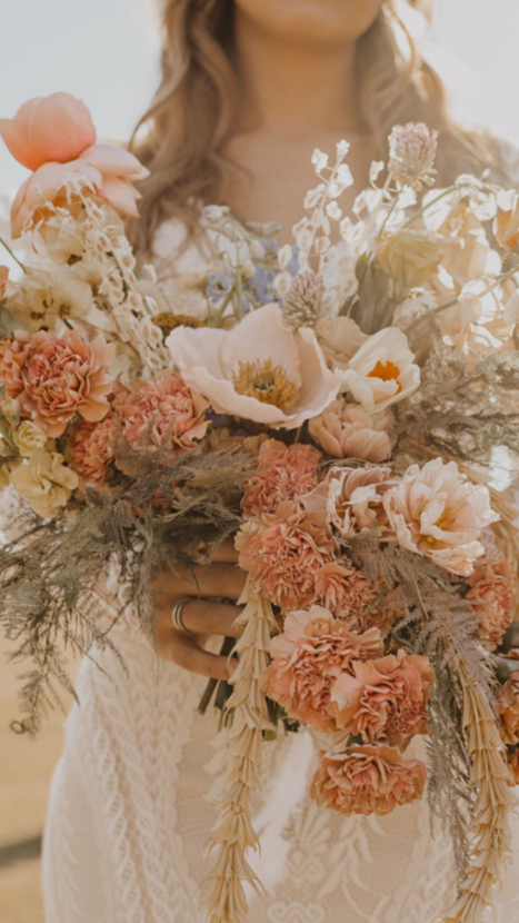 Blush bridal bouquet by Palmer Flowers Loveland