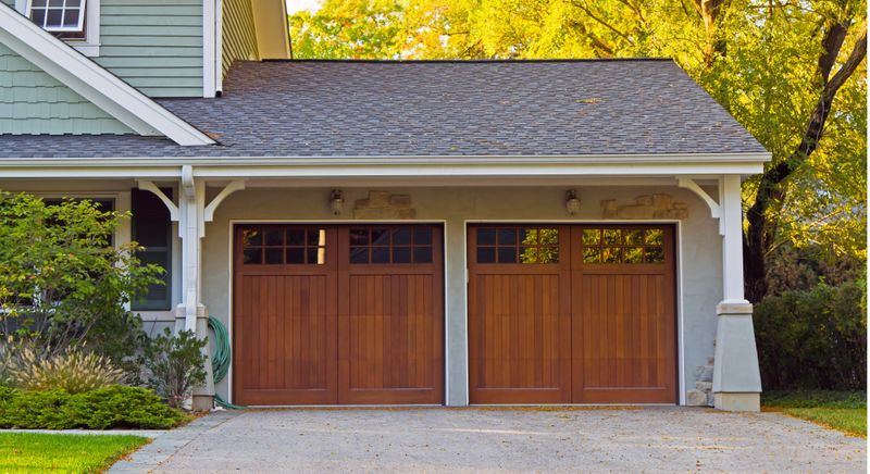 two garage doors