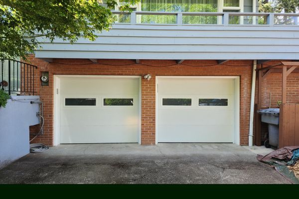 two garage doors