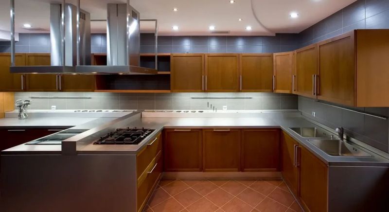 kitchen with wood cabinets and stainless steel