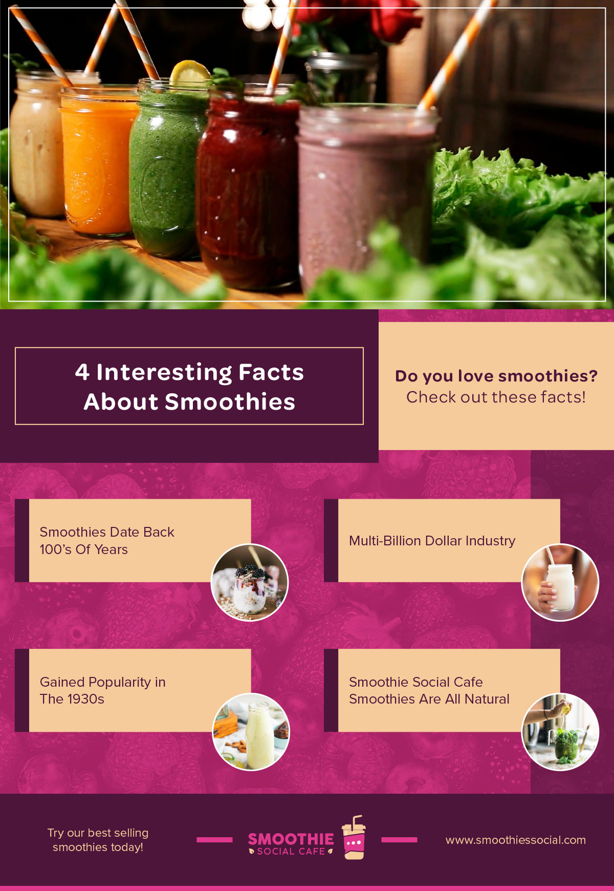 4 Interesting Facts About Smoothies Infographic