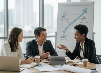 Diverse Business Team Discussing Growth Strategy