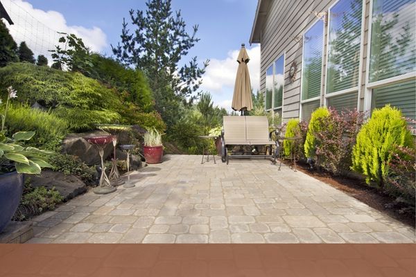 remodeled patio in backyard