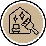 paint, house, sparkles icon