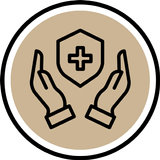 shield in hands icon
