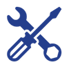 icon of wrench and screwdriver