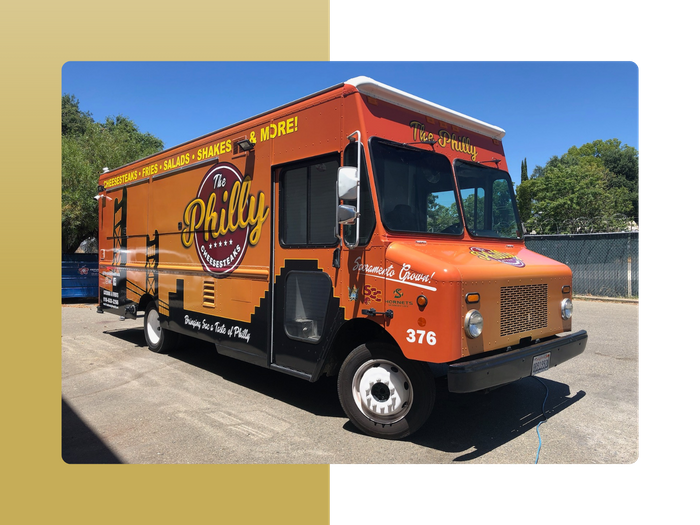 vehicle wrap for a food truck