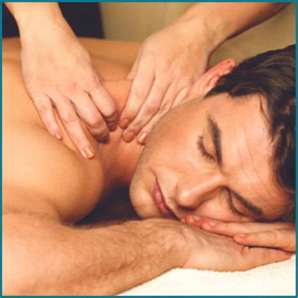 man enjoying a massage 