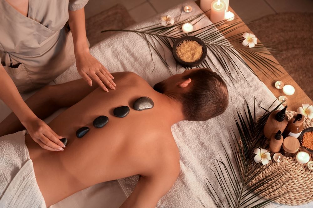 A Hot Stone Massage relieves stress