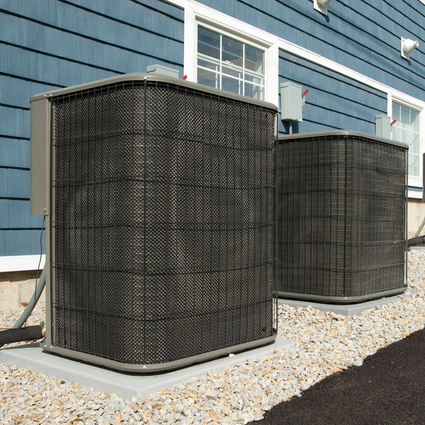 Two central AC units outside