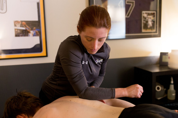 Sports massage for back