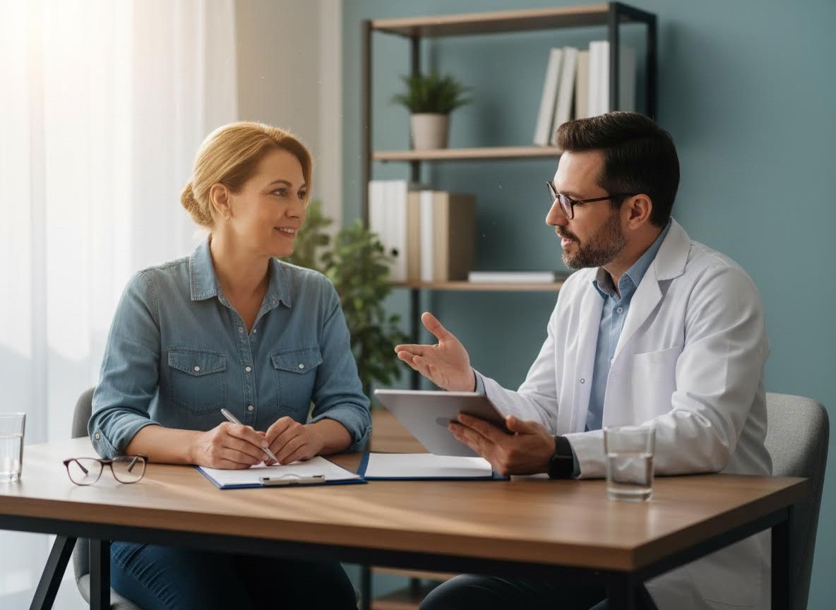 Doctor consulting with a patient