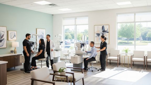 A modern optometrist office