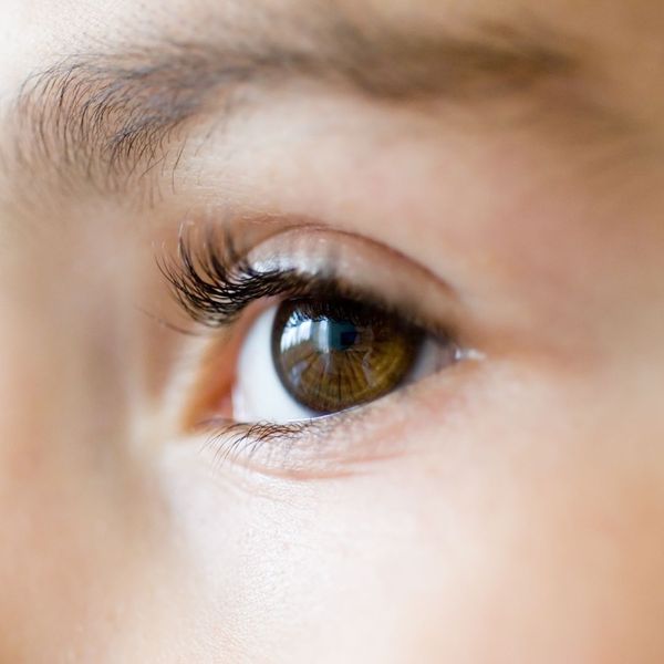 young child's eye
