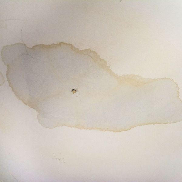 water damage on ceiling