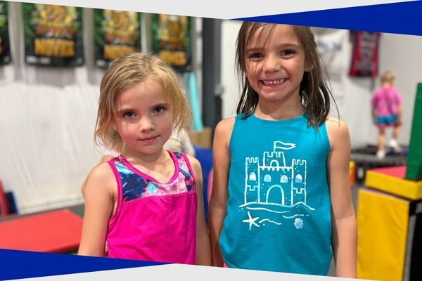 Two young girls at a Youth Athletic Training class