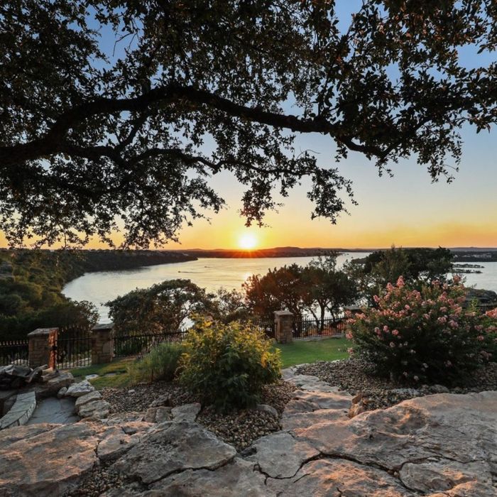 Backyard view from luxury home