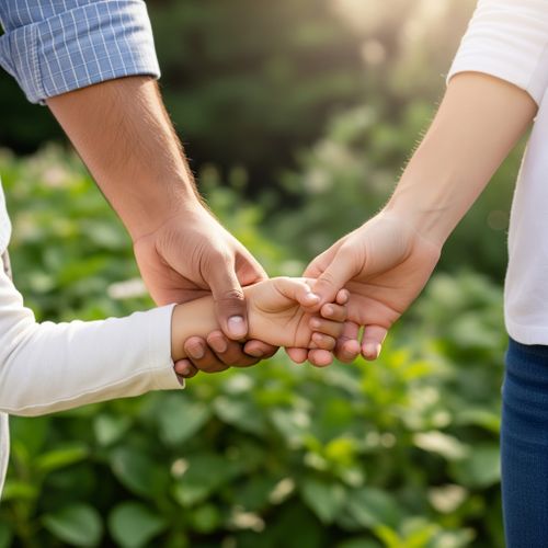 Parents' hands holding a child's hand, representing different types of custody. Understanding Child Custody Laws2.jpeg