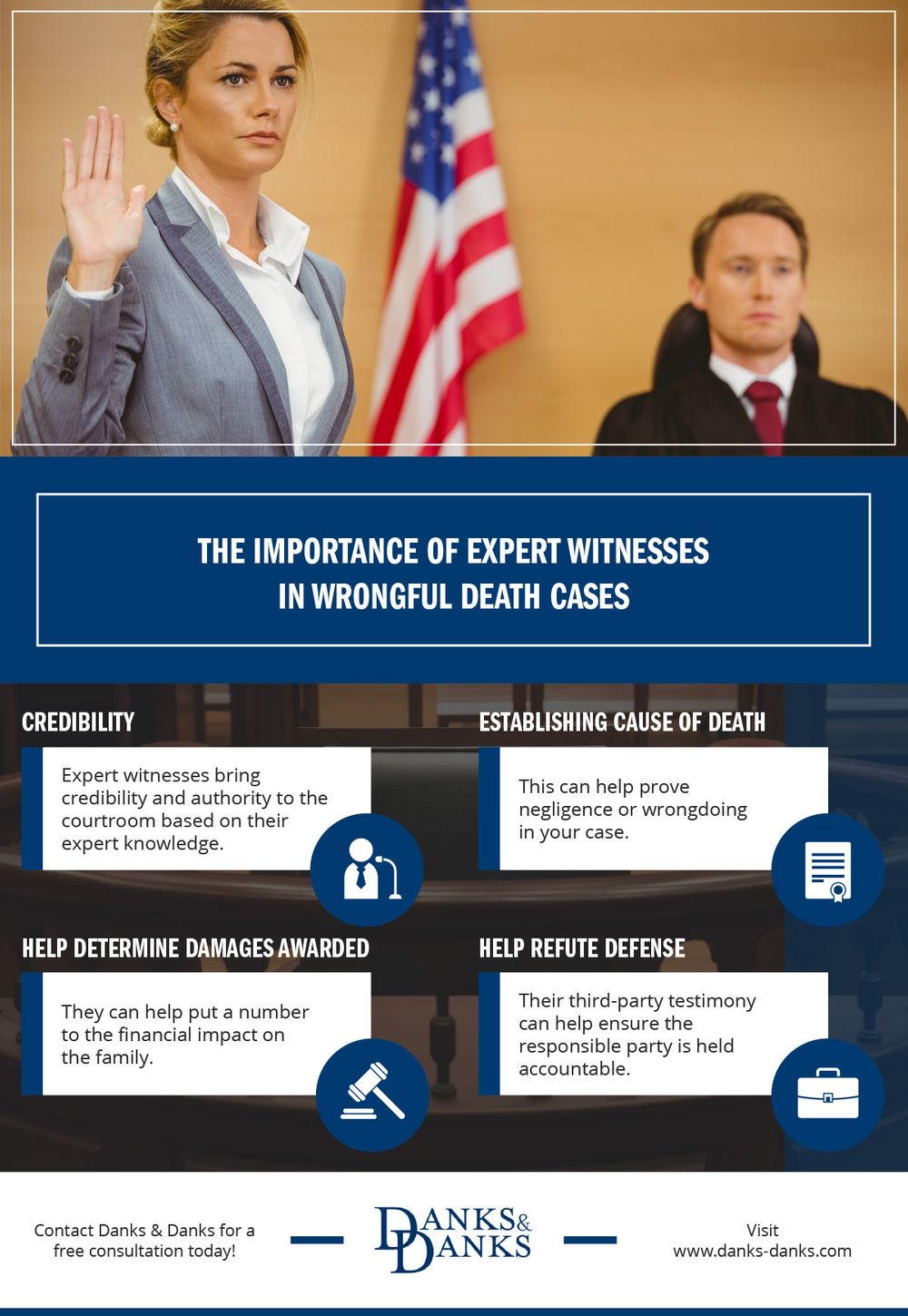 The Importance of Expert Witnesses in Wrongful Death Cases Infographic