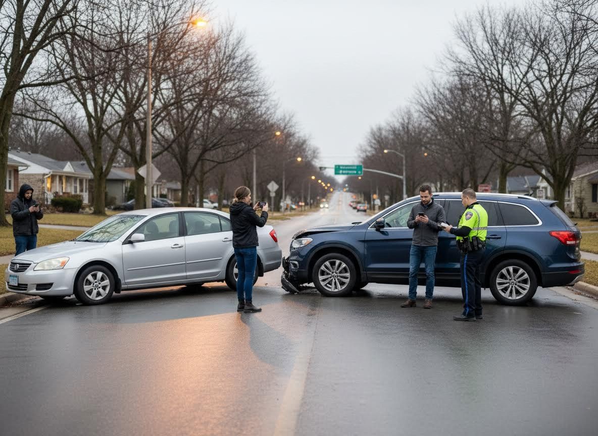 Car Accident Documentation with Police Officer