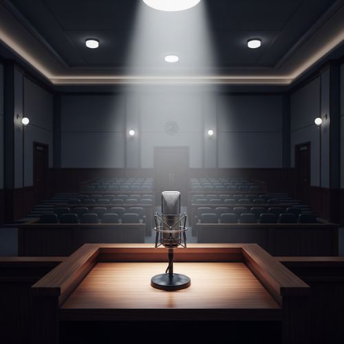 Witness stand in a courtroom, highlighting the process of challenging evidence and testimony. Protecting Your Future2.jpeg