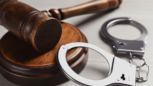 gavel and handcuffs