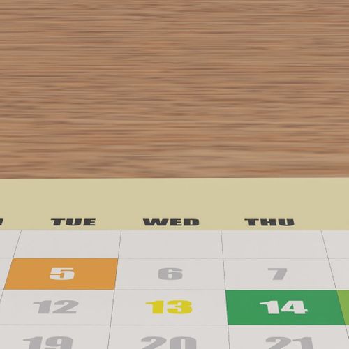 A clean desk setup shows a calendar for tracking timelines