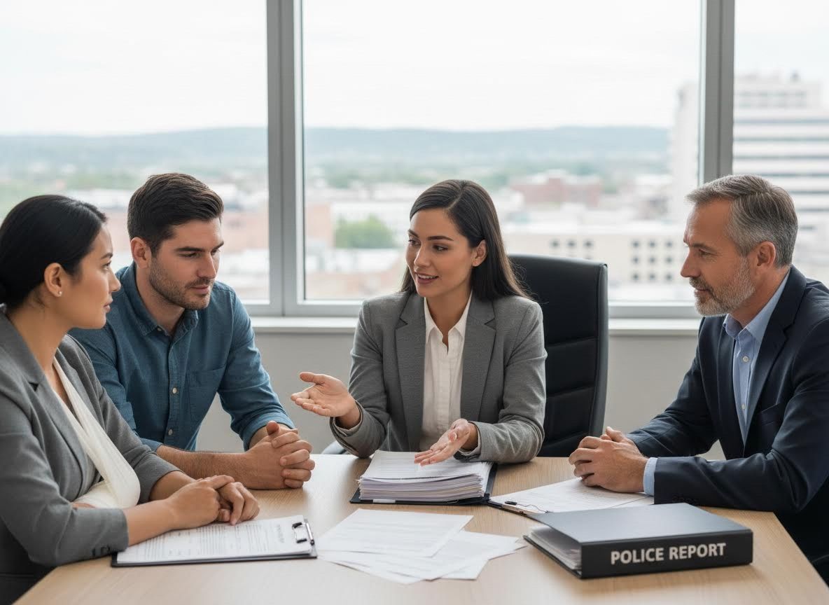 Legal Team Reviewing Police Report
