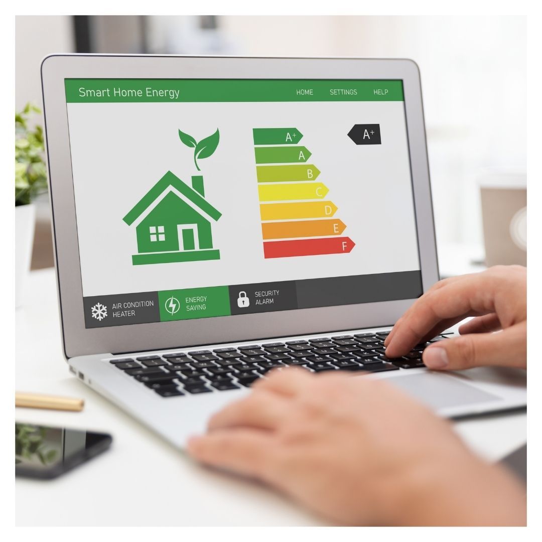 home energy efficiency on laptop