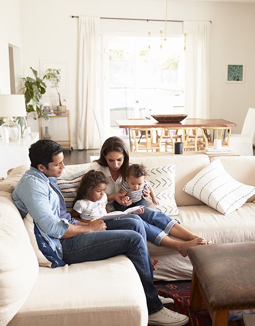 Image of a family in a remodeled house