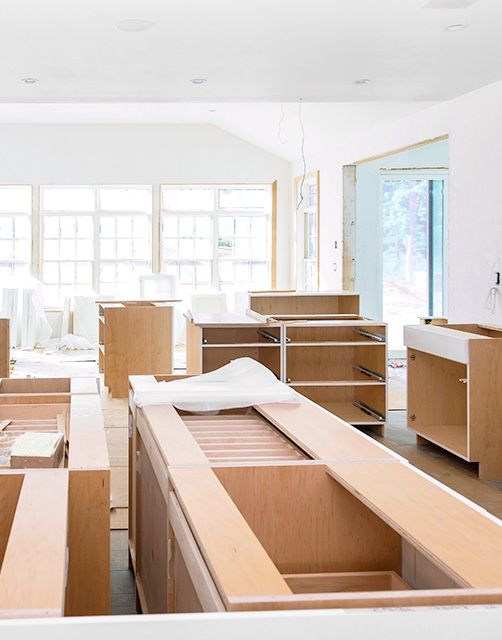 Image of a kitchen in the process of being built