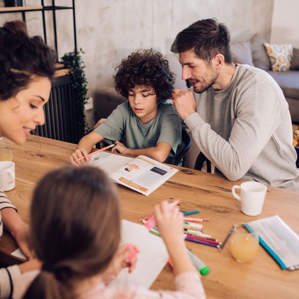 parents working with kids