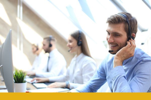 Person giving phone support