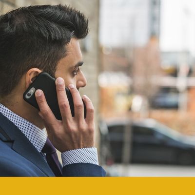Person making a call