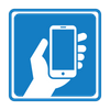 hand holding phone icon