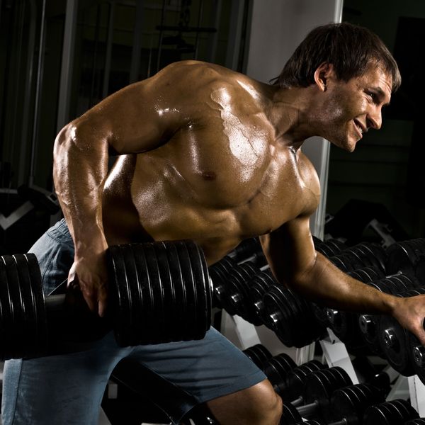 Man lifting weights