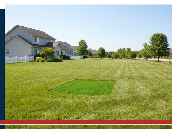 installation spot with new grass coming in installation spot with new grass coming in