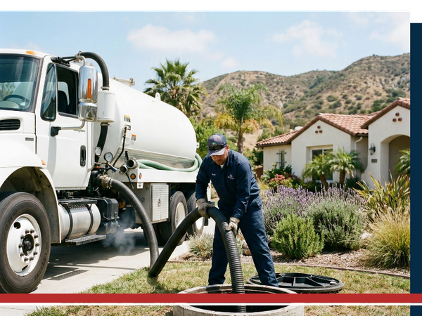Septic tank being pumped.
