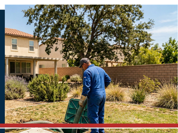 Septic tank being pumped.