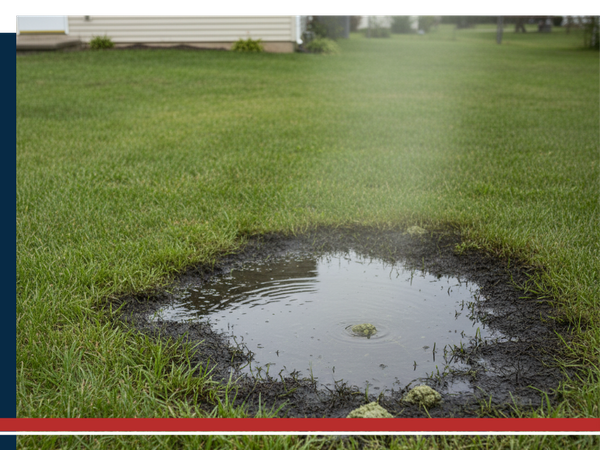 soggy puddle in yard soggy puddle in yard
