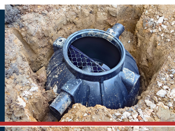 an installed septic tank