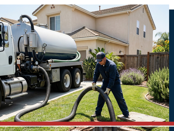 Septic tank being pumped.