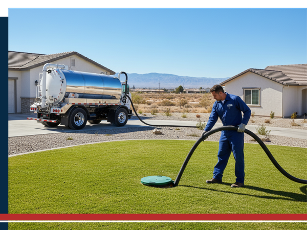 septic pumping in progress