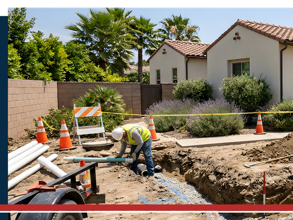 Septic system installation.