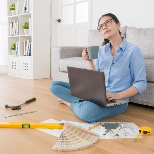 woman researching 