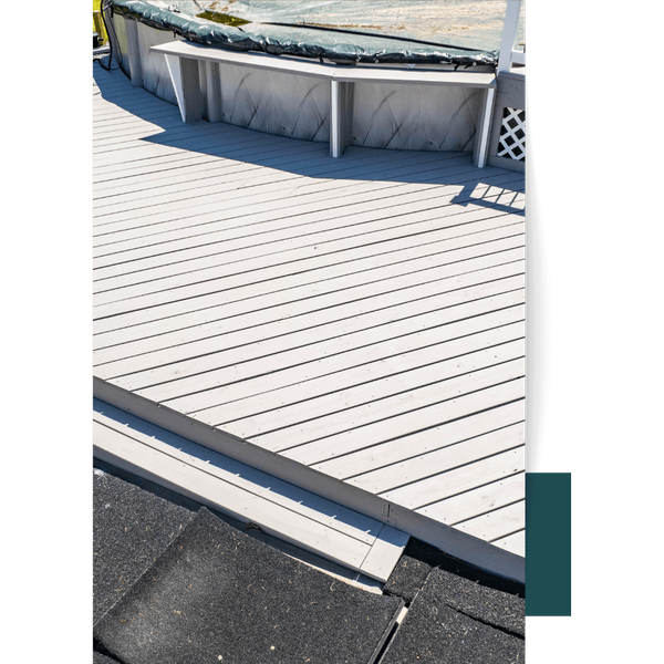 freshly painted deck