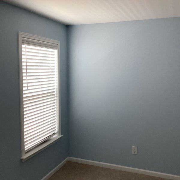 light blue painted walls