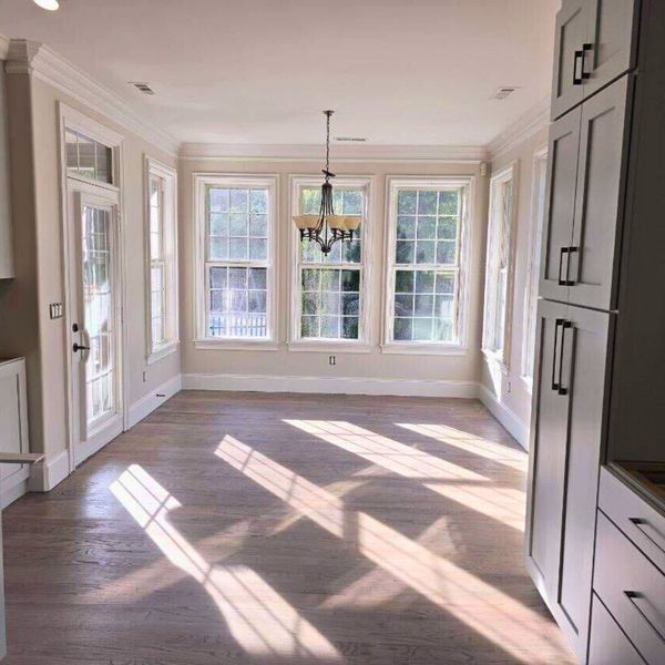 light in painted kitchen